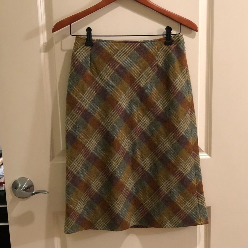 Laura Ashley Vintage Plaid Skirt